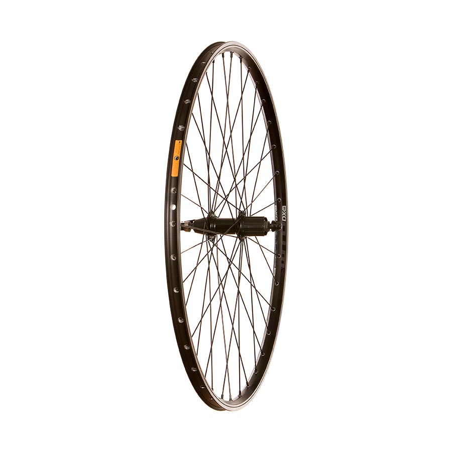 Front view of Wheel Shop WTB DX18 QR 700C/29-inch bike wheel with 36 spokes, 100mm rim, and quick-release hub.