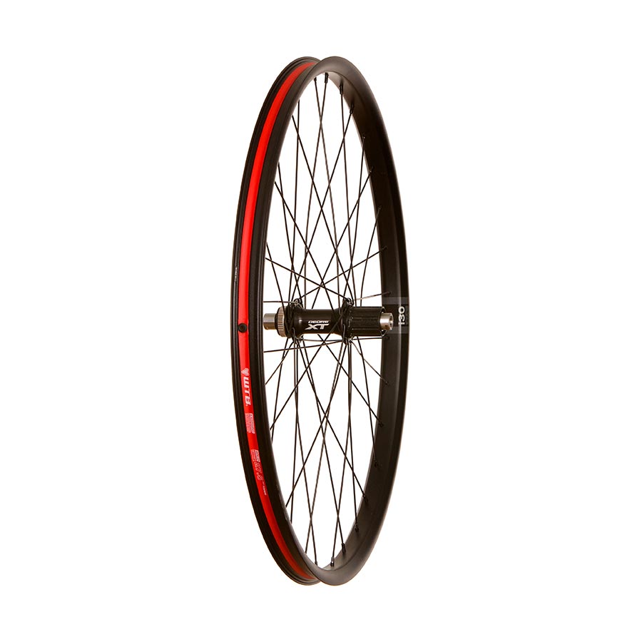 Wheel Shop WTB HTZ i30 Shimano XT front wheel 27.5-inch with 32 spokes, 15mm thru-axle, center lock disc, and 6-bolt hubs.