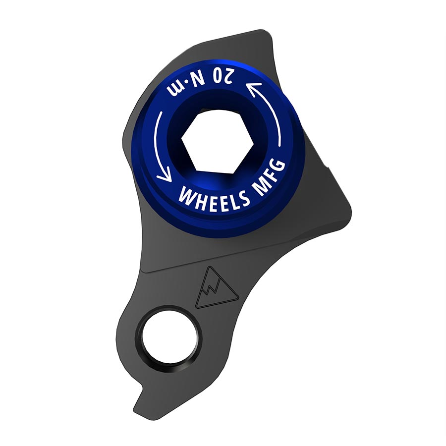 Wheels Manufacturing Dropout-404-02 UDH derailleur hanger for bike frames, shown in a close-up image.