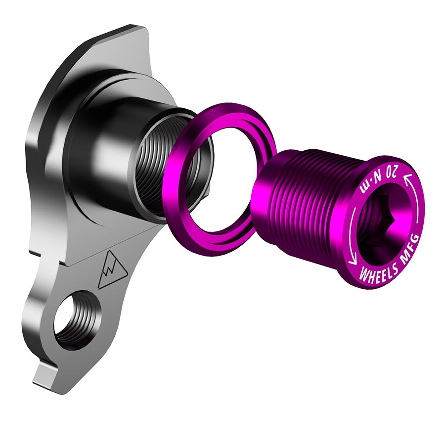 Wheels Manufacturing DROPOUT-404-02 UDH derailleur hanger for bike dropout, made of durable metal, designed for bike compatibility