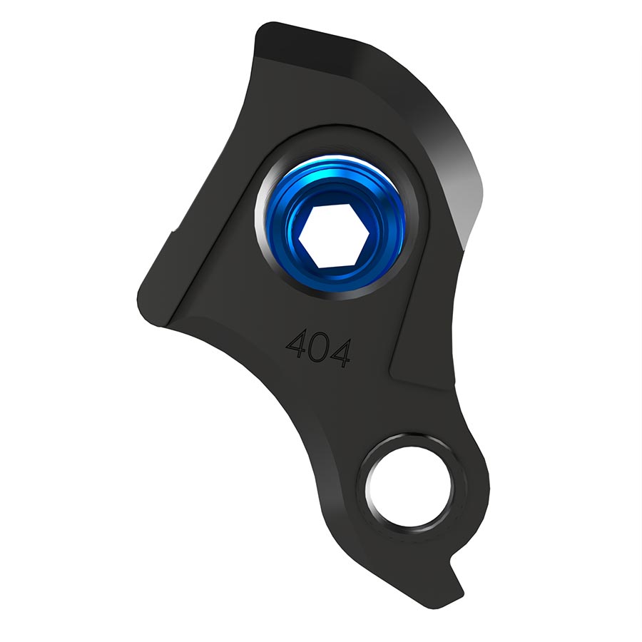 Wheels Manufacturing Dropout-487 derailleur hanger for Trek ABP and UDH bikes, shown in close-up on a bicycle component.