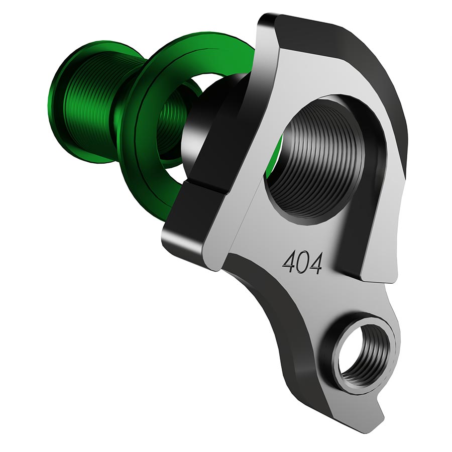 Wheels Manufacturing DROPOUT-487 derailleur hanger for Trek ABP and UDH bikes, black metal bike component on a white background.