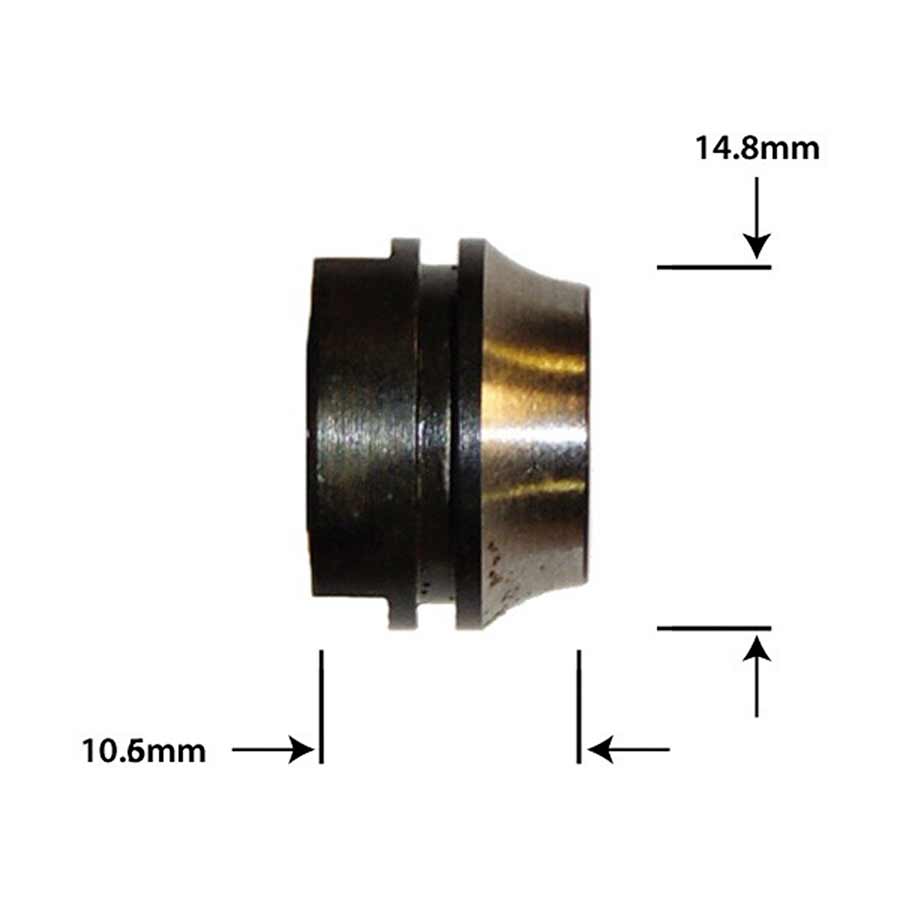 Wheels Manufacturing front hub cones for left and right sides, designed for mountain bike hubs like RM50 and RA50.