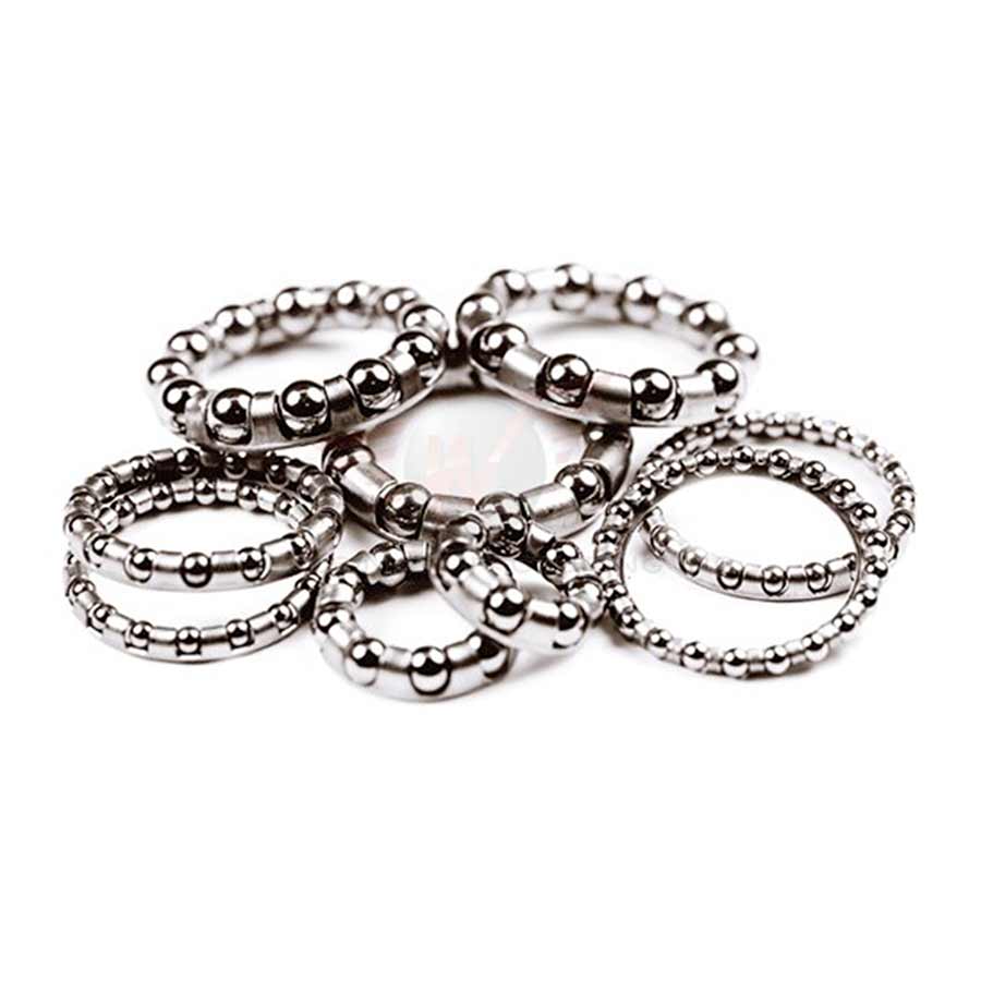 Wheels Manufacturing Grade 300 Retainer Bearings, 1/4 x 9 size, with durable metal construction for bicycle components.