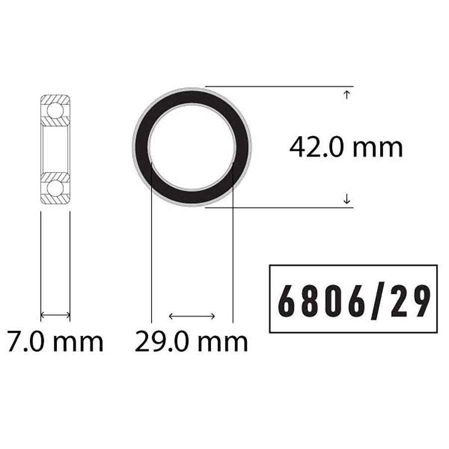 Wheels Manufacturing sealed ABEC 3 cartridge bearings, 12x24x6mm, in a bag of two, with rubber seals for smooth rotation.