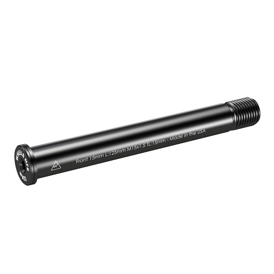 Wheels Manufacturing, Front 15mm Thru Axle, Thru Axle, Front, Length: 125mm, Thread Length: 15mm, Thread Pitch: M15x1.50