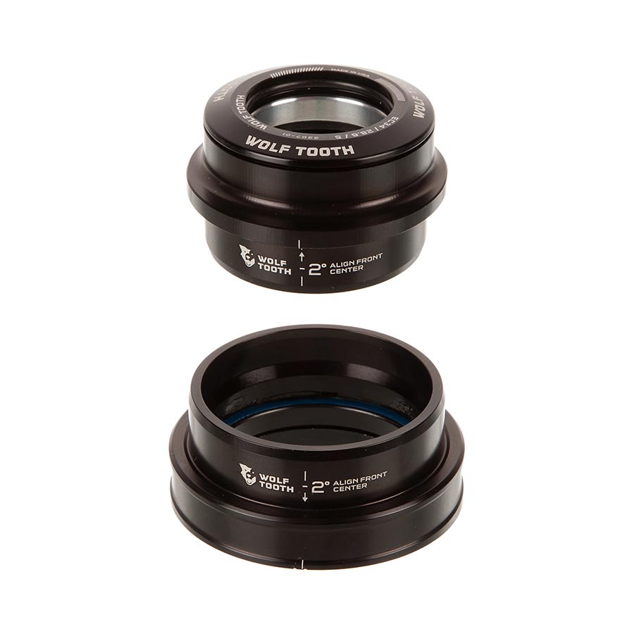 Wolf Tooth Components, GeoShift 2º Angle, Headset, Complete, EC44/28.6 | EC49/40, Long, Black
