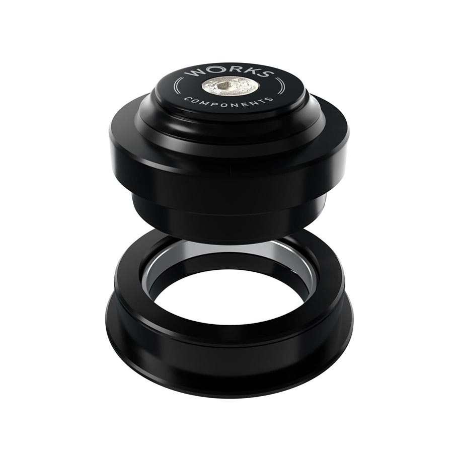 Works Components EC44-ZS56 Angleset with 1.5° angle headsets, black, external threadless, complete set for bicycles.