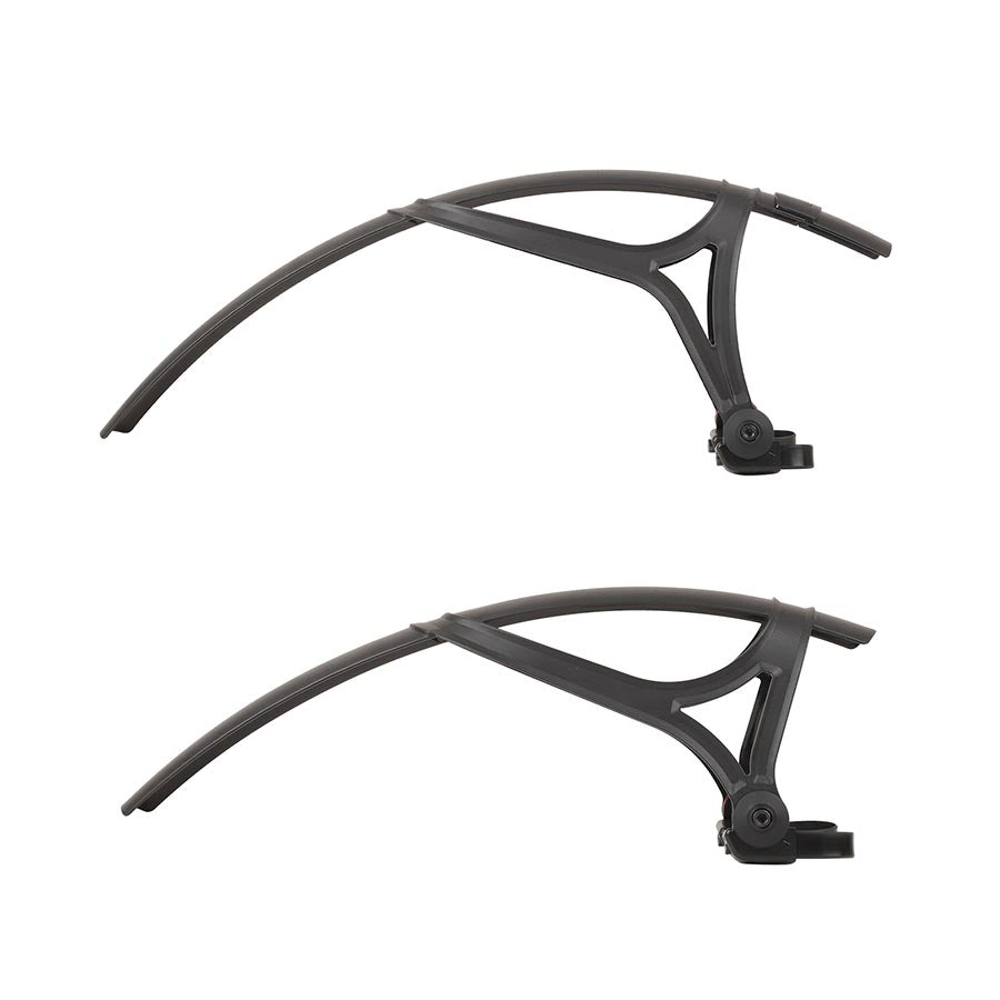 Pair of Zefal Shield G50 fender sets for 700c bikes, black, 35mm width, designed to protect bike riders from splashes and dirt.