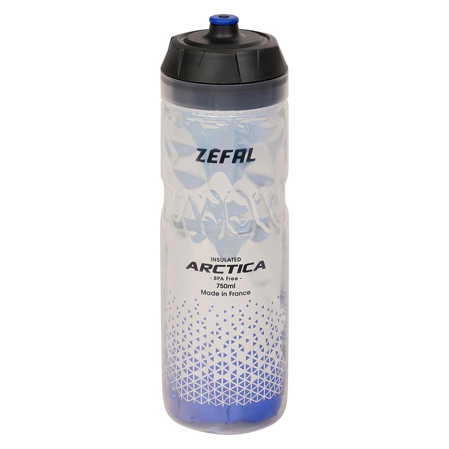 Zefal Arctica 55/75 insulated water bottle, 750ml, silver and black, designed for keeping drinks cold or hot.