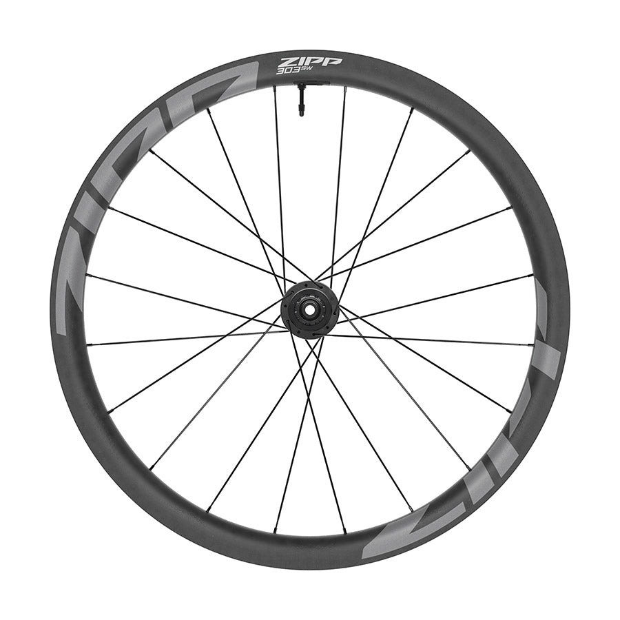 Zipp 303 SW tubeless disc wheelset front 700c with center lock disc, 622 holes, 20-12mm thru-axle, lightweight cycling wheel