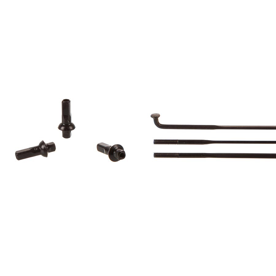 Zipp CX-Sprint J-Bend black spokes for bicycle wheels, 220mm length, set of three, with Sapim branding visible.