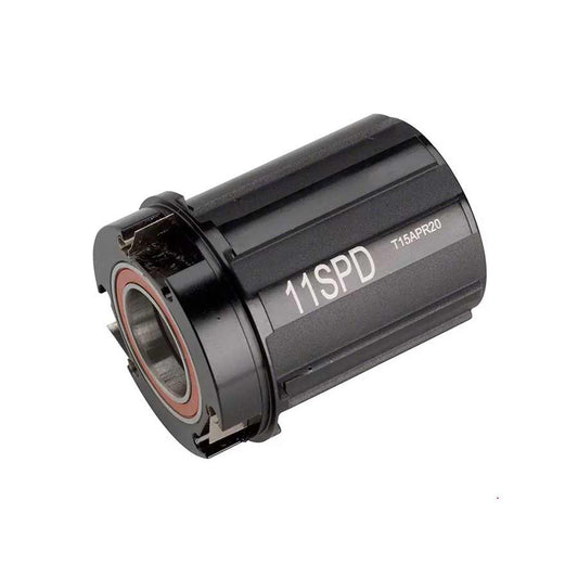 Zipp 176/177 freehub body for Shimano Road 11-speed bicycles, showing the black freehub body with detailed threading.