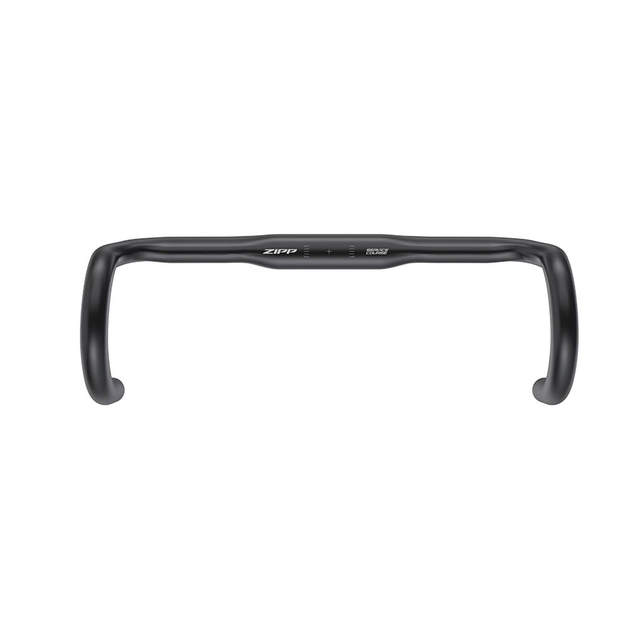 Zipp Service Course 70 Ergo road drop handlebars with black finish, 420mm width, 128mm reach, 70mm drop, 31.6mm clamp diameter