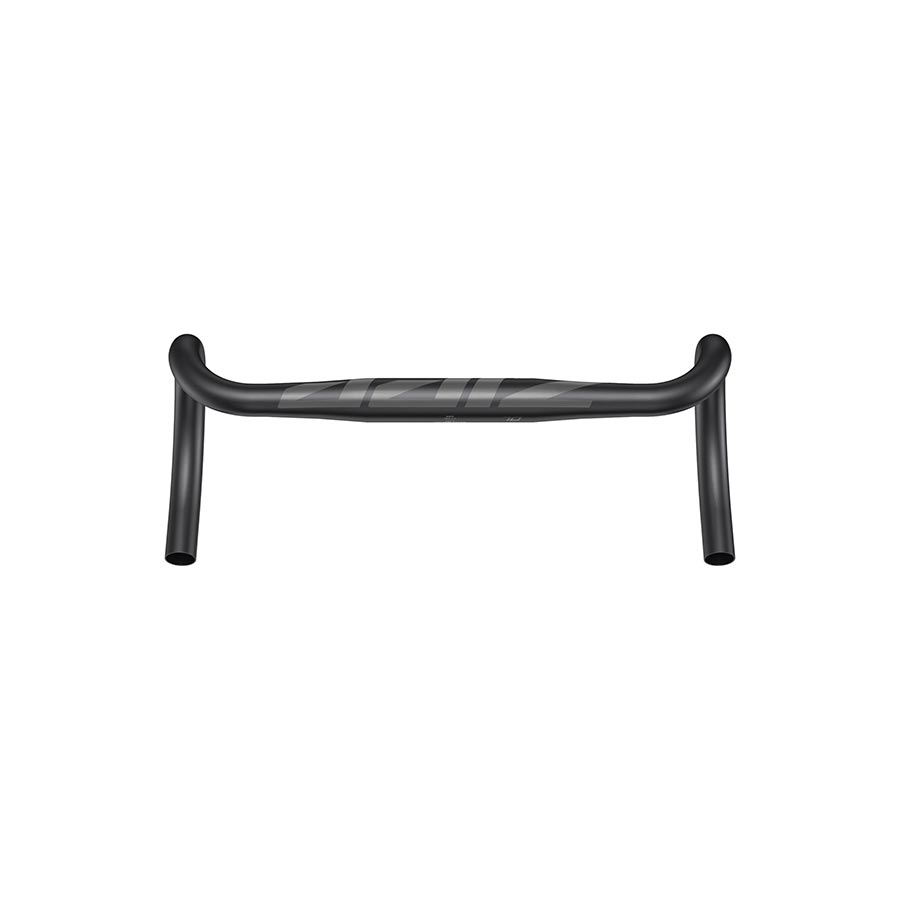 Zipp Service Course SL-70 road drop handlebars in black, 360mm drop, 128mm reach, and 70mm stem length on a bike.
