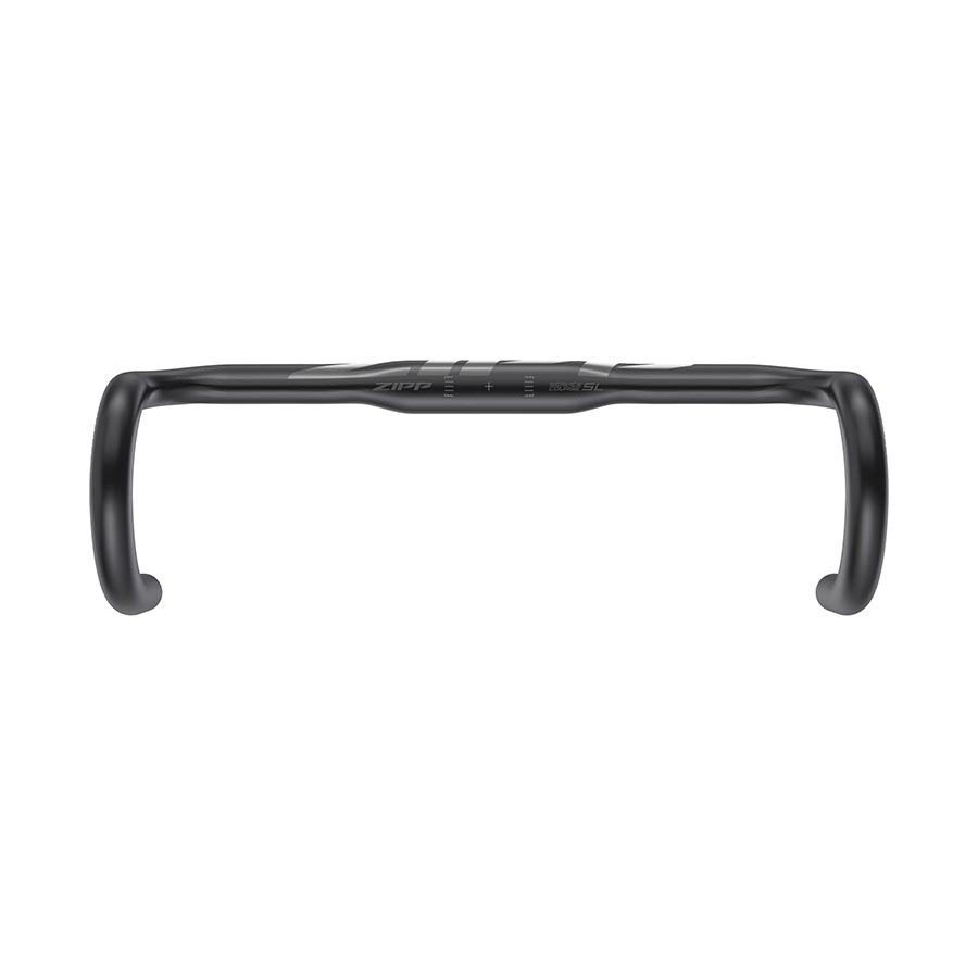 Zipp Service Course SL-80 Ergo road drop handlebars in black, 380mm width with 125mm reach and 80mm drop, for road bikes.