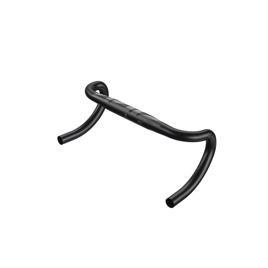 Zipp Service Course SL-80 road drop handlebars, 360mm width, black, with 125mm reach and 80mm drop for road cycling.