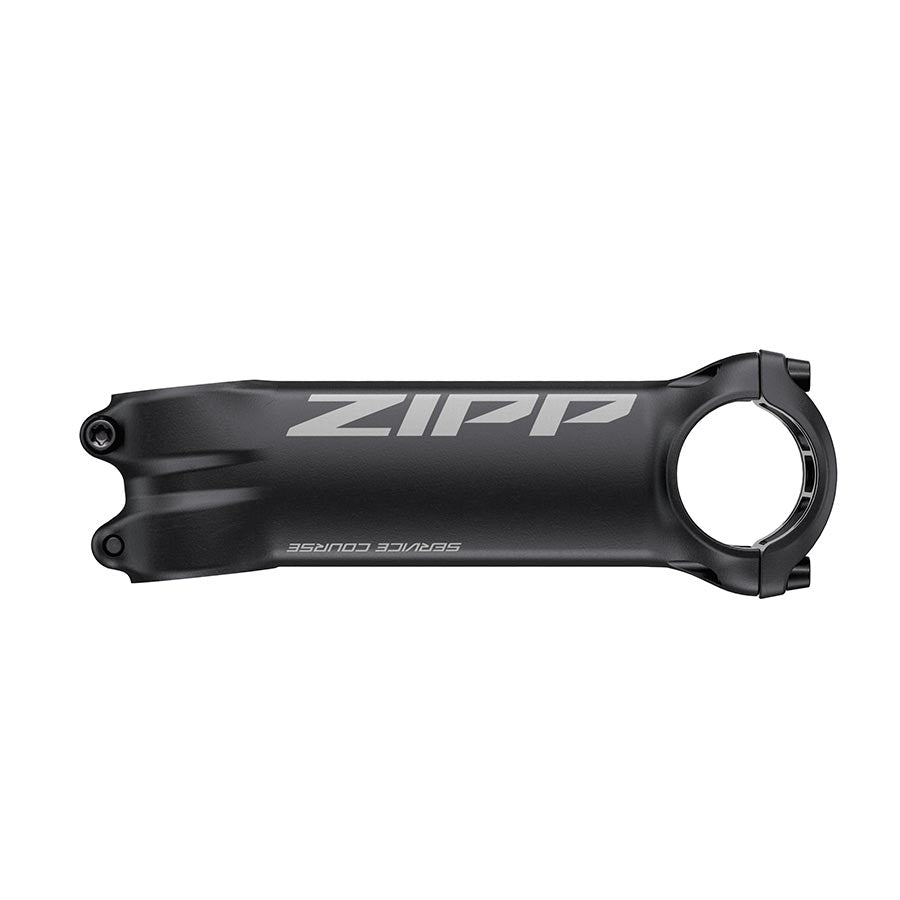 Zipp Service Course threadless stem in black, 75mm length, 1-1/8 inch steerer tube, lightweight bicycle handlebar component