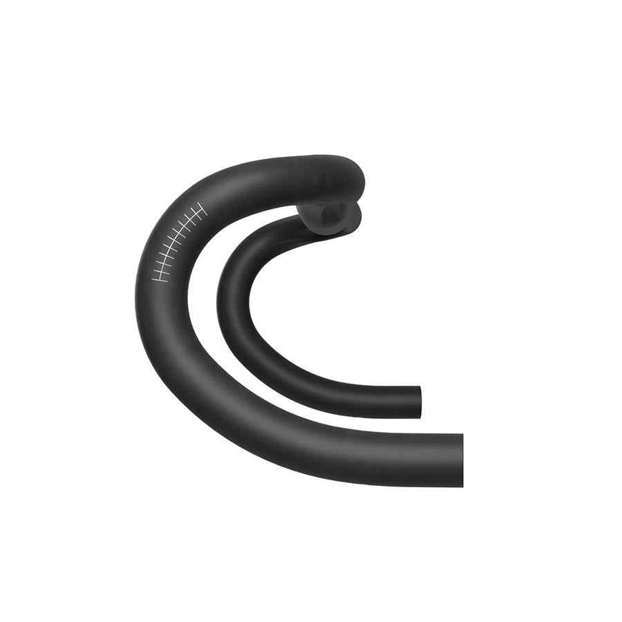 Zipp SL-70 Ergo road drop handlebars in black, 400mm width, 128mm reach, 70mm drop, ergonomic design for road bikes