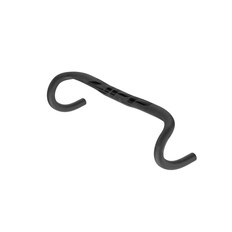 Zipp SL-70 Ergo road drop handlebars with 400mm drop, 128mm reach, and 70mm stem length in black, designed for road bikes.